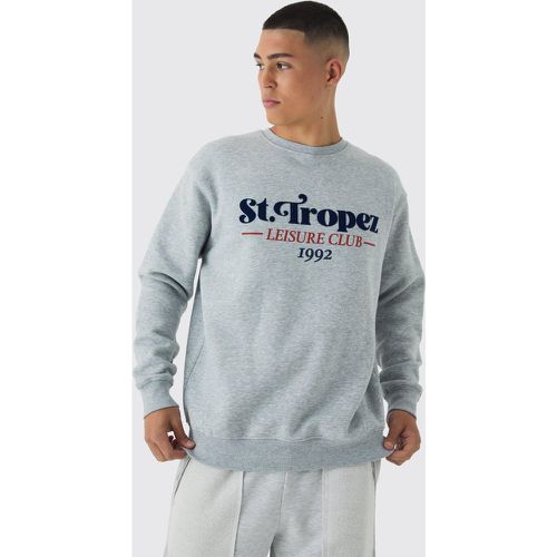 Sudadera Oversize Con Estampado De Leisure Aterciopelada - St Tropez - Modalova