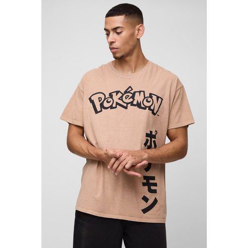 Camiseta Oversize De Pokemon Con Cuello Extendido Y Estampado De Charmander - boohoo - Modalova