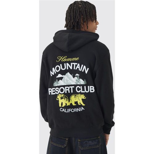 Sudadera Regular Con Capucha Y Estampado Resort Club - boohoo - Modalova