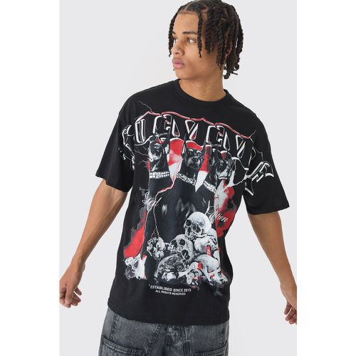 Oversized Homme Gothic Overseams T-Shirt - boohoo - Modalova