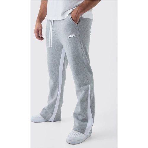 Pantalón Deportivo Plus Man Con Costuras En Contraste Y Refuerzos - boohoo - Modalova