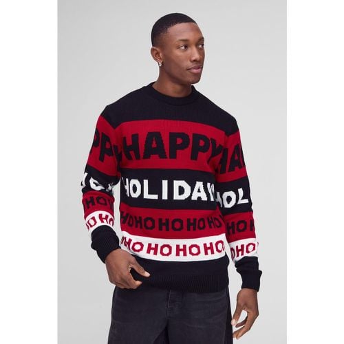 Jersey Navideño Regular Con Estampado Happy Holidays - boohoo - Modalova