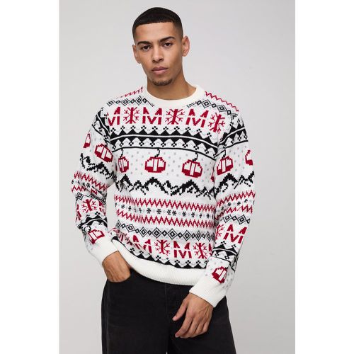 Jersey Regular Man Navideño Con Grecas - boohoo - Modalova