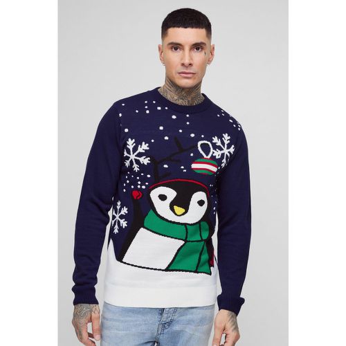 Jersey Tall Navideño Con Estampado De Pingüino - boohoo - Modalova