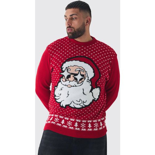 Jersey Plus Navideño Con Estampado Disco Santa - boohoo - Modalova