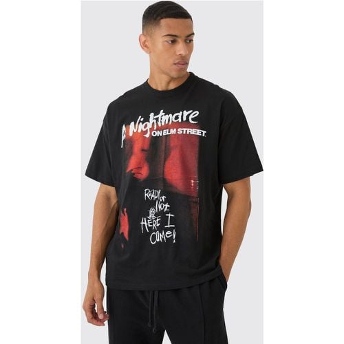 Camiseta Oversize Con Estampado De Nightmare On Elm Street - boohoo - Modalova