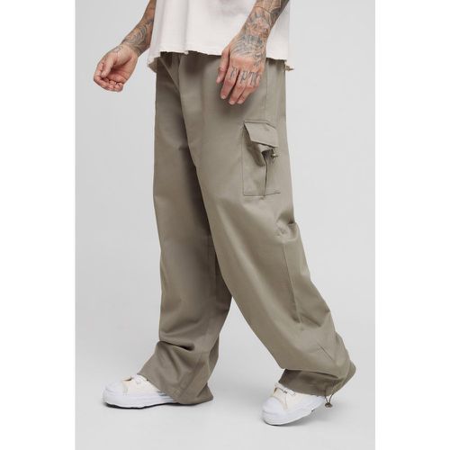 Pantaloni Cargo da paracadutista Tall con vita elasticizzata - boohoo - Modalova