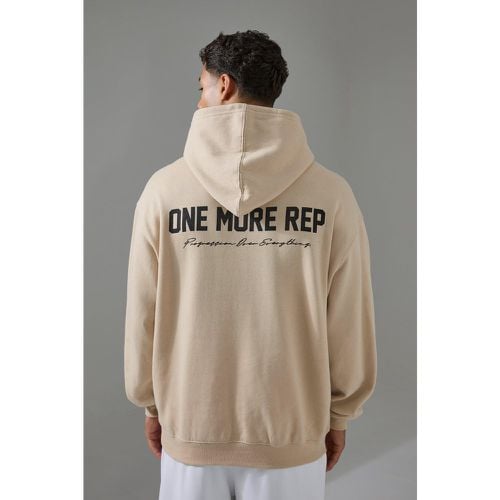 Sudadera Man Active Oversize Con Capucha Y Estampado One More Rep - boohoo - Modalova