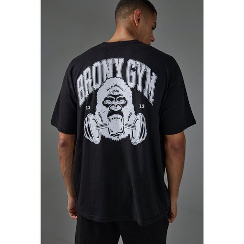 Camiseta Man Active Oversize Con Estampado De Bronx - boohoo - Modalova