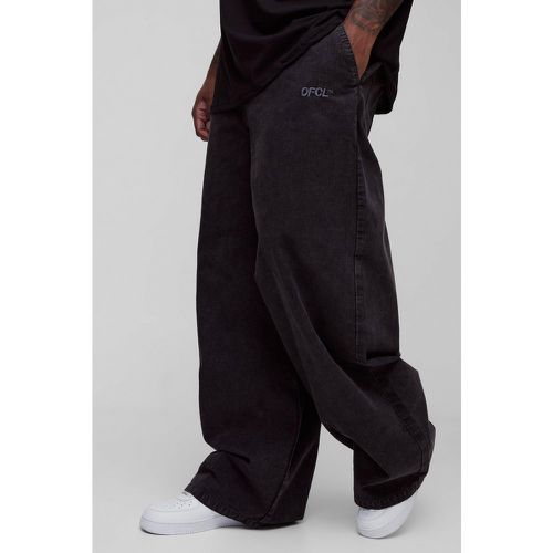 Pantaloni extra comodi slavati in nylon ripstop con ricami - boohoo - Modalova