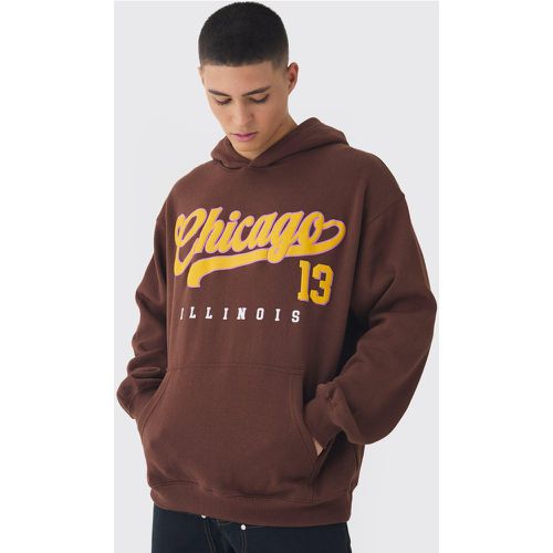 Sudadera Con Capucha Y Estampado De Chicago En Relieve - boohoo - Modalova