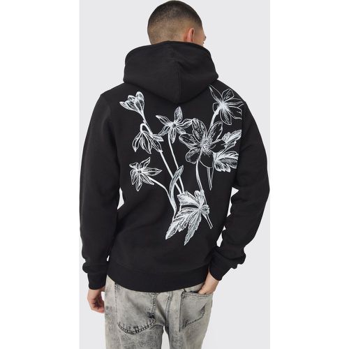 Sudadera Con Capucha Y Estampado De Flores En La Espalda - boohoo - Modalova