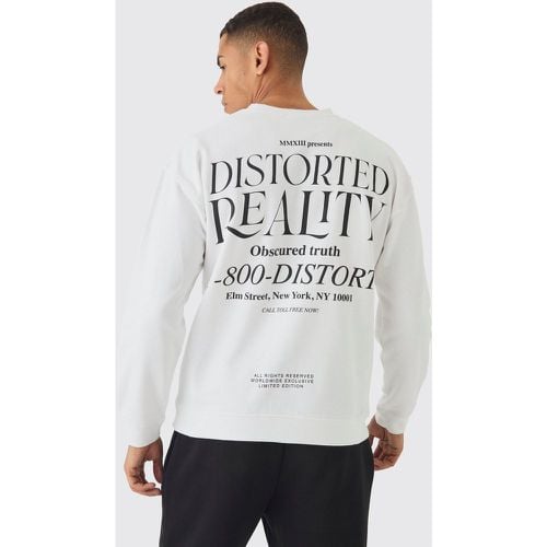 Sudadera Con Estampado Gráfico De Texto Distorsionado - boohoo - Modalova