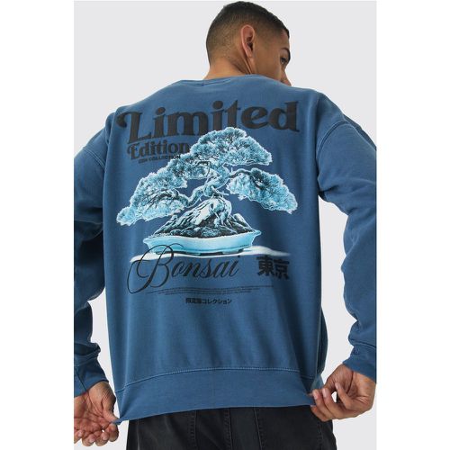 Sudadera Limited Edition Con Lavado A La Piedra Y Estampado Bonsai En Relieve - boohoo - Modalova