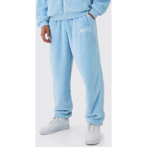 Oversized Limited Edition Embroidered Teddy Borg Cuffed Joggers - boohoo - Modalova