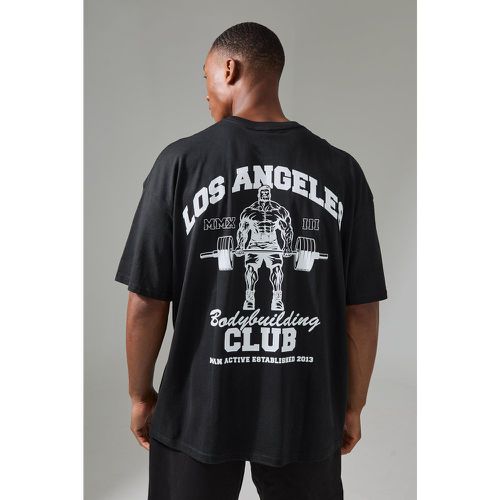 Man Active La Bodybuilding Club Oversized T-Shirt - boohoo - Modalova