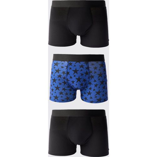 Boxer con stampa di stelle - set di 3 paia - boohoo - Modalova