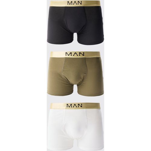 Boxer Man Dash color oro con fascia in vita - set di 3 paia - boohoo - Modalova