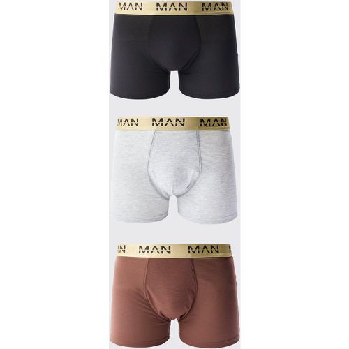 Boxer Man Dash color oro con fascia in vita - set di 3 paia - boohoo - Modalova