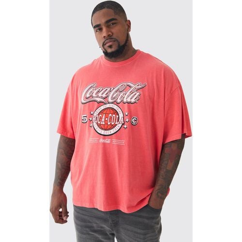 T-shirt Plus Size rossa con stampa ufficiale Coco Cola - boohoo - Modalova