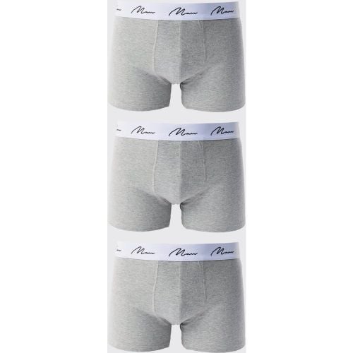 Boxer con scritta Man - set di 3 paia - boohoo - Modalova