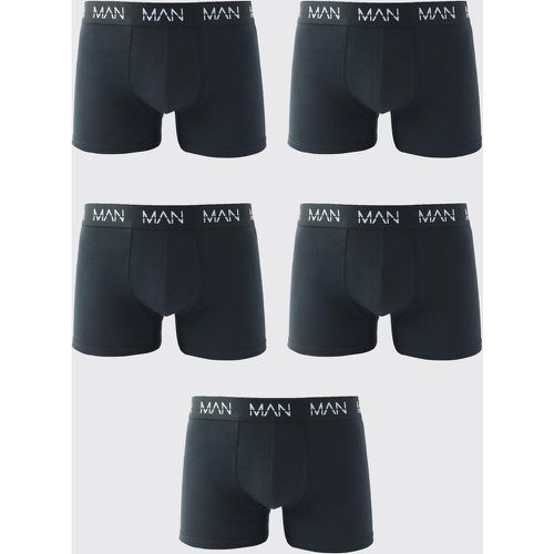 Boxer Man - set di 5 paia, Nero - boohoo - Modalova