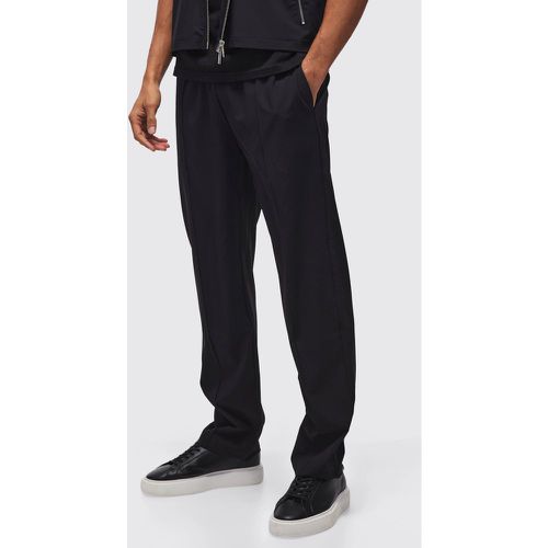 Pantaloni dritti in Stretch tecnico con nervature - boohoo - Modalova