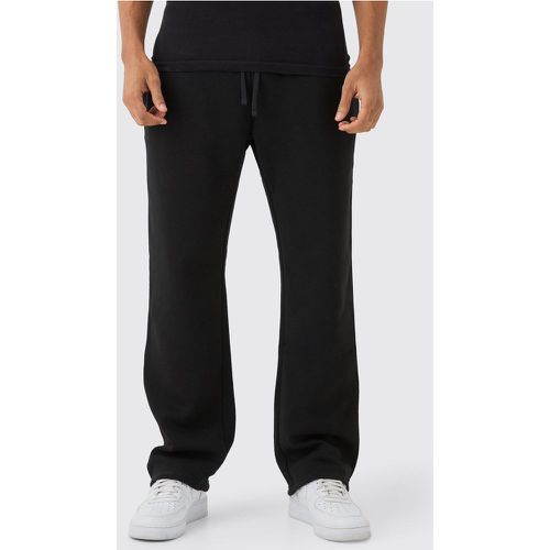 Pantaloni tuta dritti Basic, Nero - boohoo - Modalova