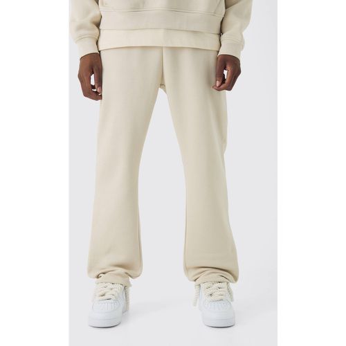 Pantaloni tuta dritti Basic, Beige - boohoo - Modalova