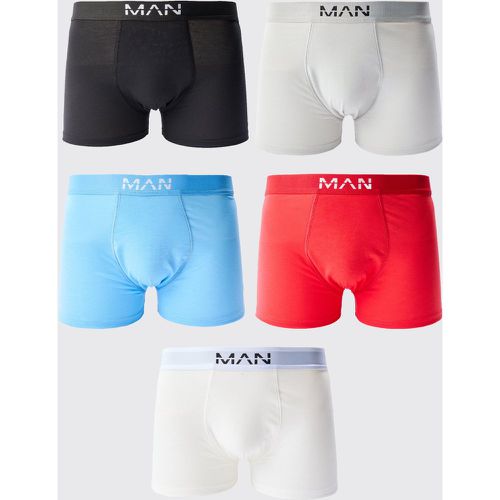 Pack De 5 Calzoncillos Man De Colores Mixtos - boohoo - Modalova