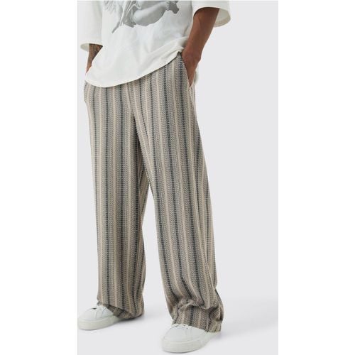 Pantalón Ancho De Tejido Bouclé Con Cintura Elástica Y Cordón Elástico - boohoo - Modalova