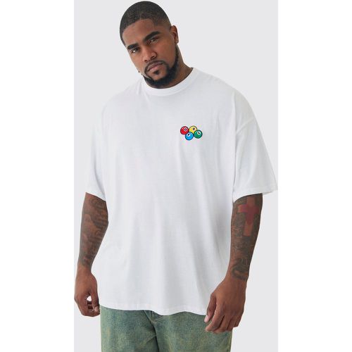 Plus Oversized Plus Ofcl 8 Ball Embroidered T-shirt In White - boohoo - Modalova