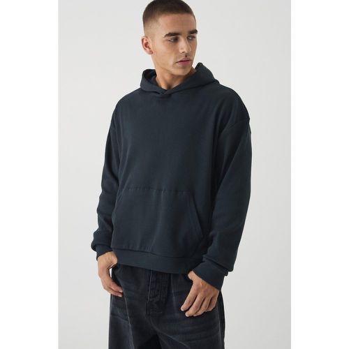 Sudadera Oversize Recta De Canalé Grueso Con Capucha - boohoo - Modalova