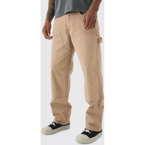 Pantalón Holgado De Sarga Estilo Carpintero Sobreteñido - boohoo - Modalova