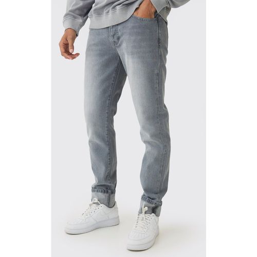 Jeans Slim Fit con risvolti sul fondo - boohoo - Modalova