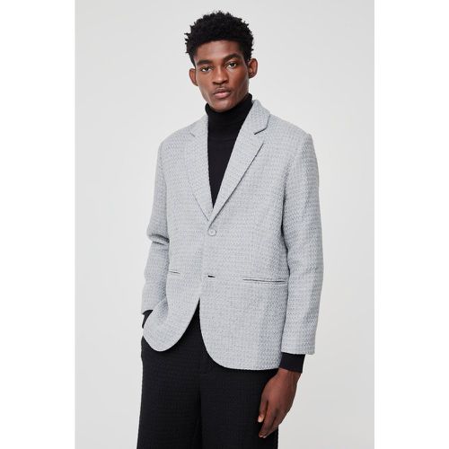 Blazer a monopetto dritti in bouclé - boohoo - Modalova