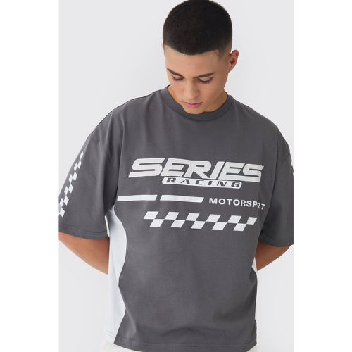 Camiseta Oversize Recta Con Estampado De Moto Series - boohoo - Modalova