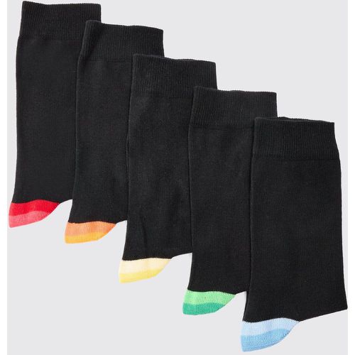 Pack De 5 Pares De Calcetines En Contraste - boohoo - Modalova