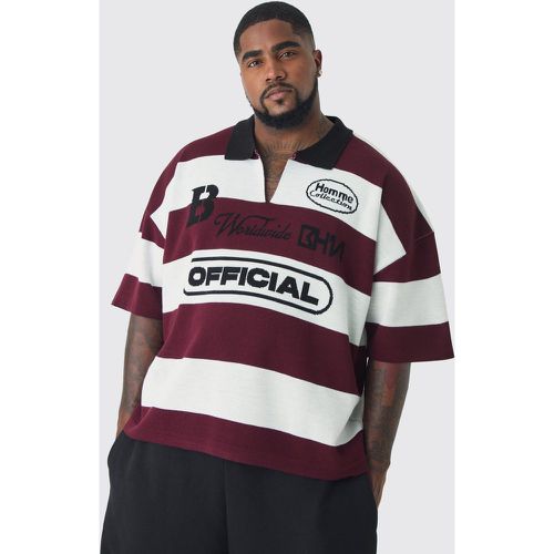 Polo Plus Size squadrata da calcio in maglia da calcio - boohoo - Modalova