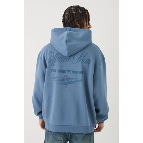 Sudadera Oversize Con Capucha Y Estampado Man Official - boohoo - Modalova