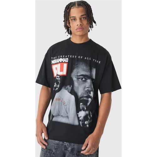 T-shirt oversize ufficiale con stampa di Muhammad Ali - boohoo - Modalova