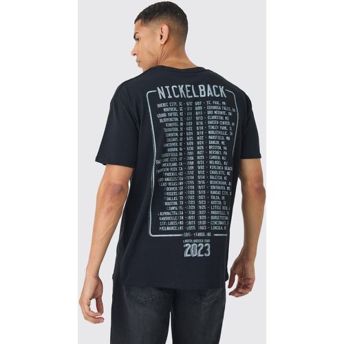 T-shirt oversize ufficiale con stampa Nickleback - boohoo - Modalova