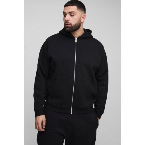 Sudadera Plus Básica Con Capucha Y Cremallera De 330G/M² - boohoo - Modalova