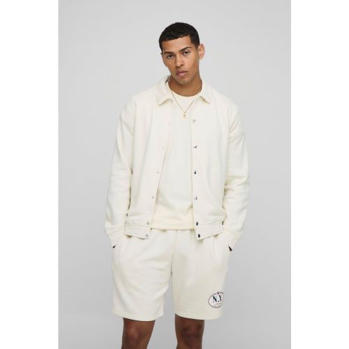 Chaqueta Harrington Con Botones De Presión En El Cuello - boohoo - Modalova