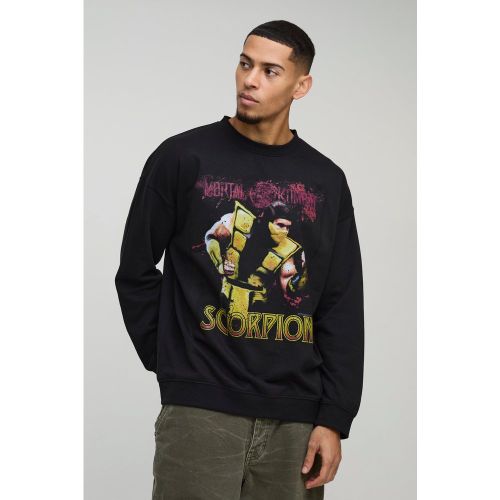 Sudadera Oversize Con Estampado De Scorpion De Mortal Kombat - boohoo - Modalova