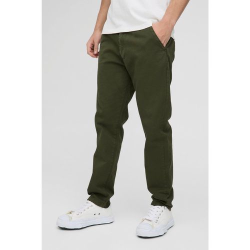 Pantaloni Chino dritti con vita fissa - boohoo - Modalova