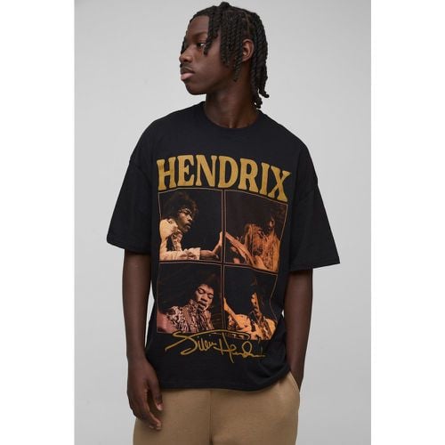 T-shirt oversize ufficiale con stampa di Jimi Hendrix - boohoo - Modalova