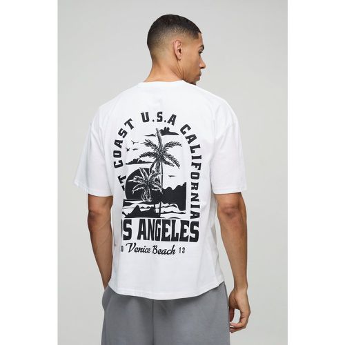 Camiseta Oversize Con Estampado De Los Angeles - boohoo - Modalova