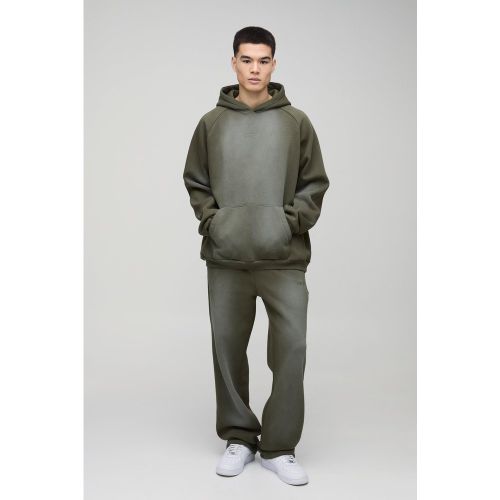 Tuta sportiva oversize Man in lavaggio spray con cappuccio - boohoo - Modalova