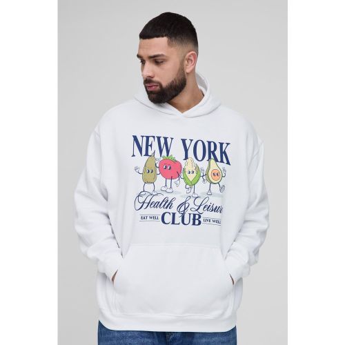 Sudadera Plus Oversize Con Capucha Y Estampado Gráfico De New York - boohoo - Modalova